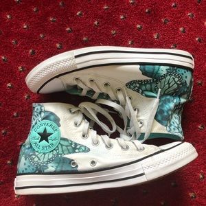 High top Converse Butterfly Print Sneakers
